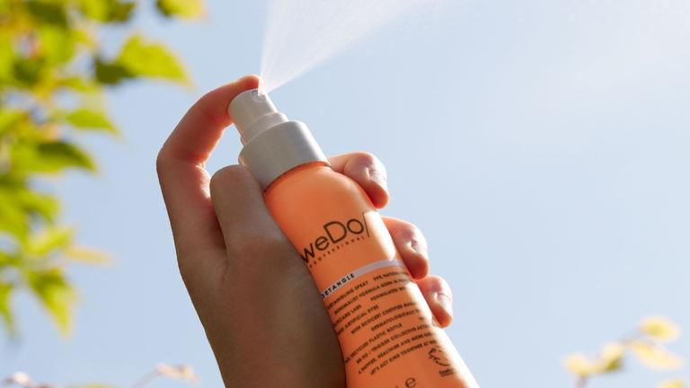 Bottle of Detangling Spray from weDo Professional