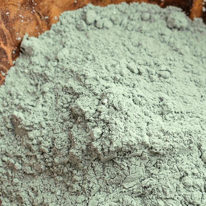 Close up of Green Clay, one of the hero ingredients in weDo/ Professional’s No Light & Soft Shampoo bar for fine hair.