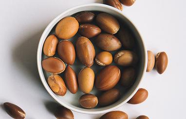  Close up of argan seeds, one of the hero ingredients in weDo's products